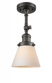 Cone - 1 Light - 6 inch - Oil Rubbed Bronze - Adjustable Semi-Flush Mount
