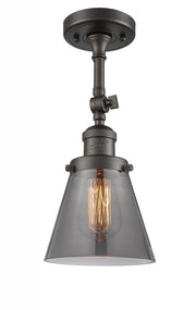 Cone - 1 Light - 6 inch - Oil Rubbed Bronze - Adjustable Semi-Flush Mount