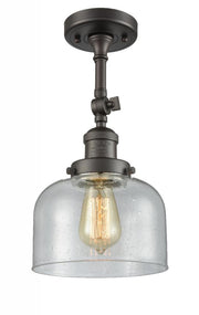 Bell - 1 Light - 8 inch - Oil Rubbed Bronze - Adjustable Semi-Flush Mount