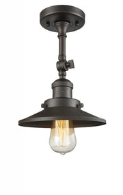 Railroad - 1 Light - 8 inch - Oil Rubbed Bronze - Adjustable Semi-Flush Mount