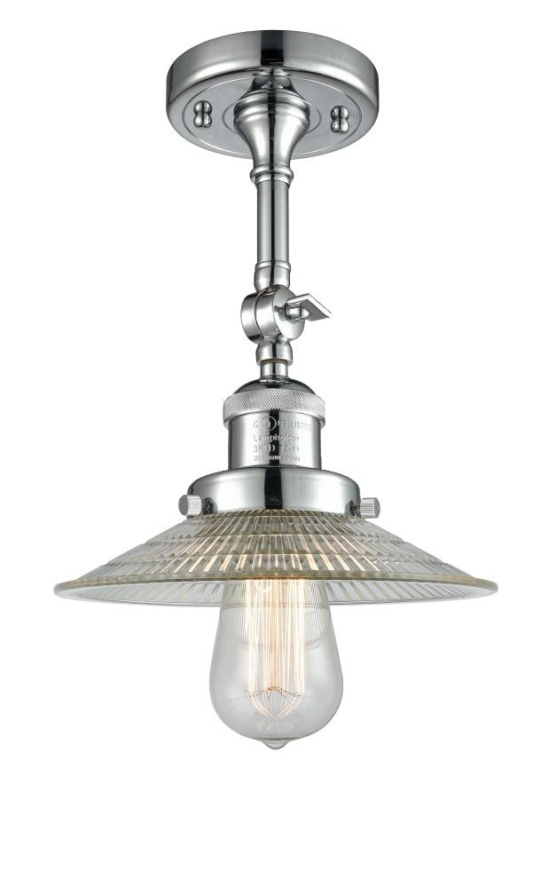 Halophane - 1 Light - 9 inch - Polished Chrome - Adjustable Semi-Flush Mount