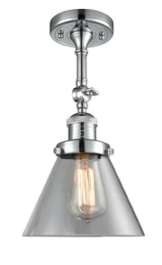 Cone - 1 Light - 8 inch - Polished Chrome - Adjustable Semi-Flush Mount