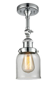 Bell - 1 Light - 5 inch - Polished Chrome - Adjustable Semi-Flush Mount