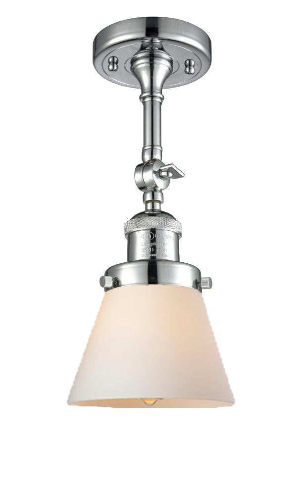 Cone - 1 Light - 6 inch - Polished Chrome - Adjustable Semi-Flush Mount