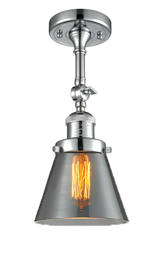 Cone - 1 Light - 6 inch - Polished Chrome - Adjustable Semi-Flush Mount