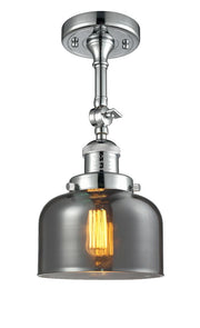 Bell - 1 Light - 8 inch - Polished Chrome - Adjustable Semi-Flush Mount