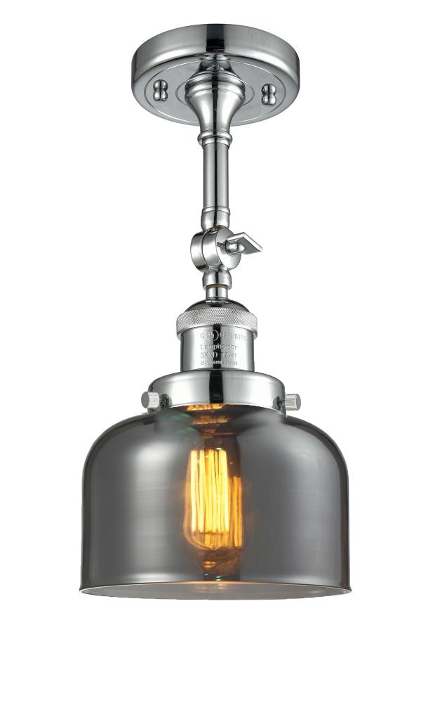 Bell - 1 Light - 8 inch - Polished Chrome - Adjustable Semi-Flush Mount