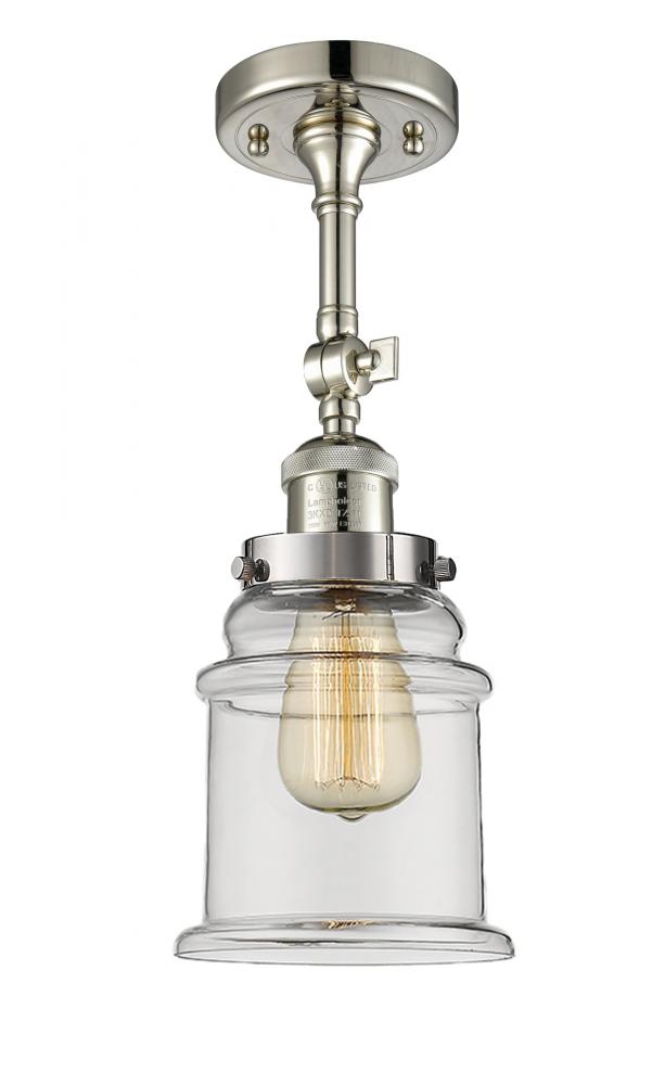 Canton - 1 Light - 6 inch - Polished Nickel - Adjustable Semi-Flush Mount