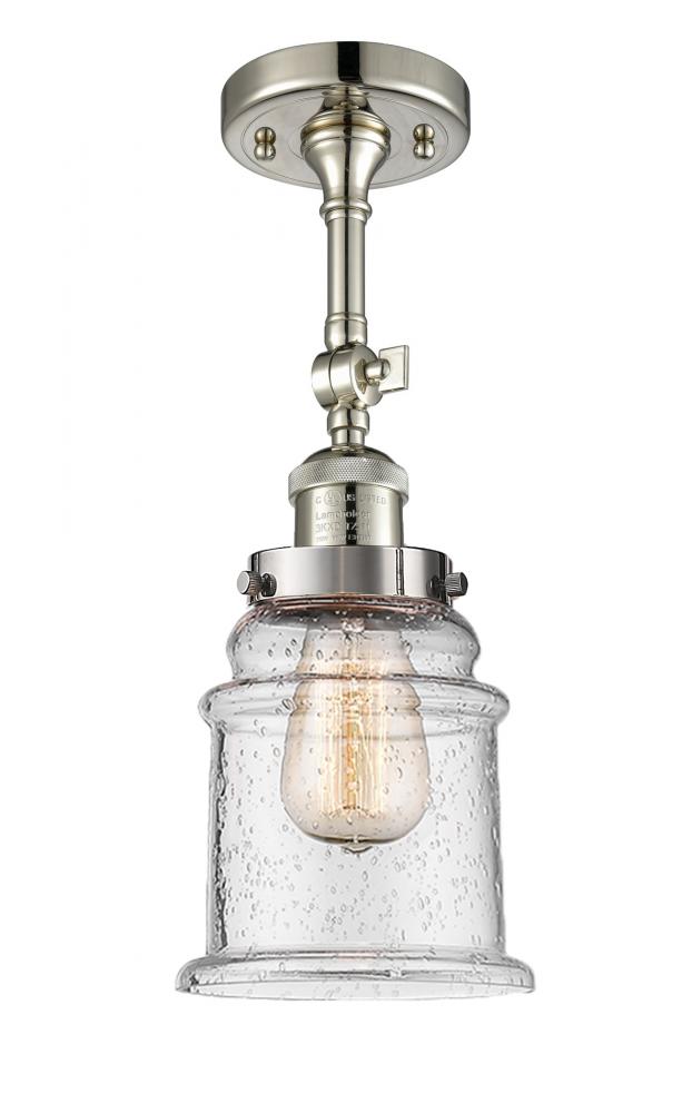 Canton - 1 Light - 6 inch - Polished Nickel - Adjustable Semi-Flush Mount