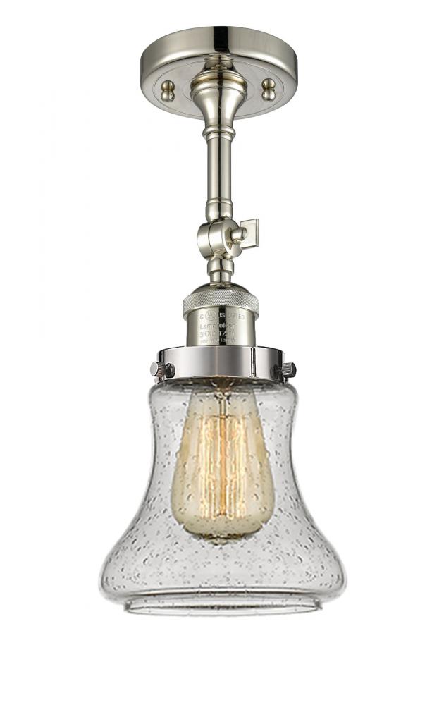 Bellmont - 1 Light - 6 inch - Polished Nickel - Adjustable Semi-Flush Mount