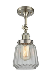 Chatham - 1 Light - 7 inch - Brushed Satin Nickel - Adjustable Semi-Flush Mount