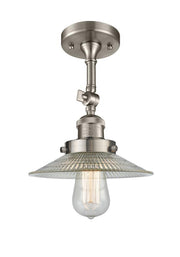 Halophane - 1 Light - 9 inch - Brushed Satin Nickel - Adjustable Semi-Flush Mount
