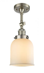 Bell - 1 Light - 5 inch - Brushed Satin Nickel - Adjustable Semi-Flush Mount