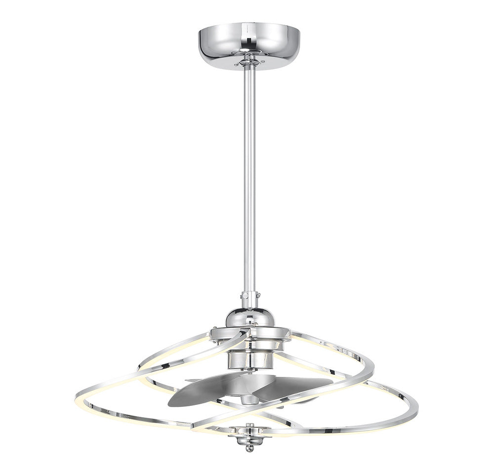 Hydra LED Fan D'Lier in Polished Chrome