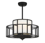 Oslo 4-Light Fan D'Lier in 
Matte Black