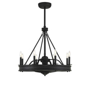Lyon 8-Light Fan D'Lier in 
Matte Black