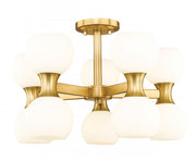 10 Light Semi Flush Mount