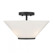 Blair 3-Light Convertible Semi-Flush or Pendant in Matte Black
