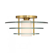 Newell 1-Light Ceiling Light in Warm Brass
