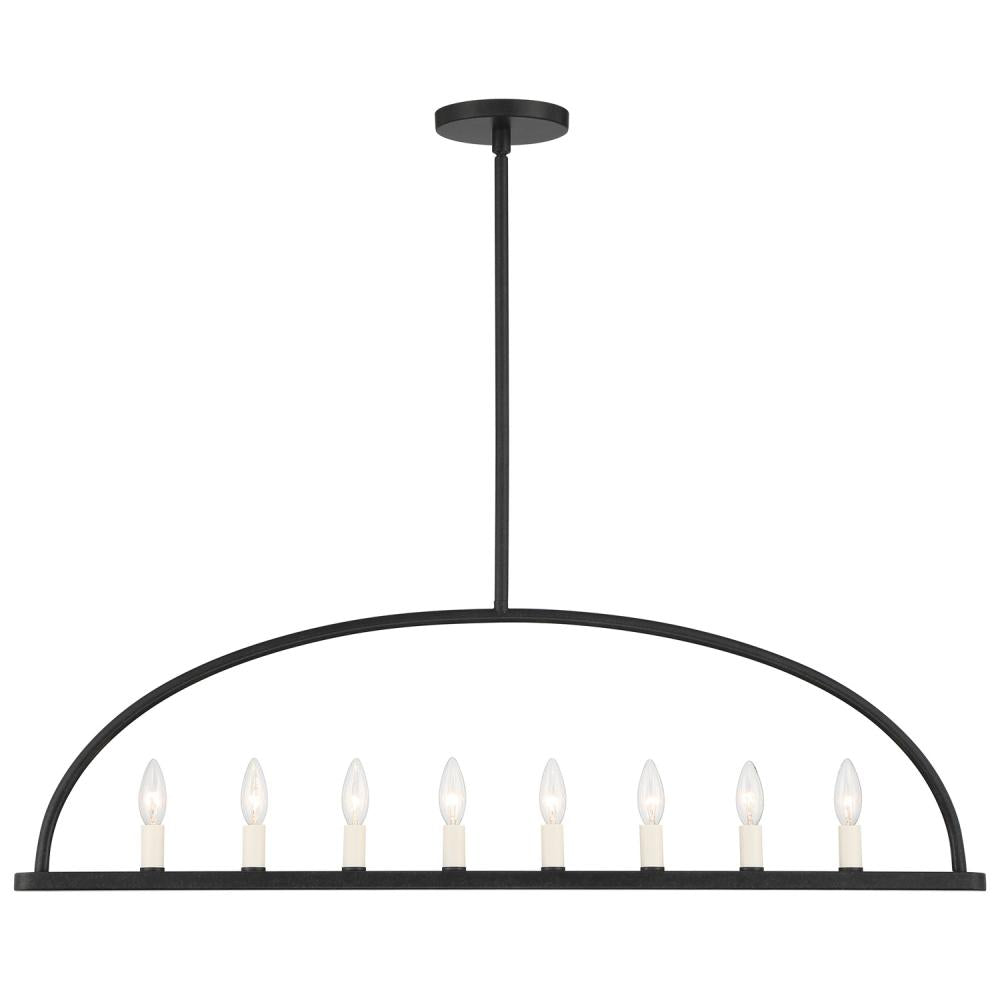 Abbott 8 Light Black Linear Chandelier