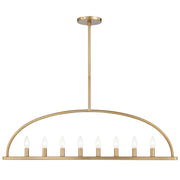 Abbott 8 Light Vibrant Gold Linear Chandelier