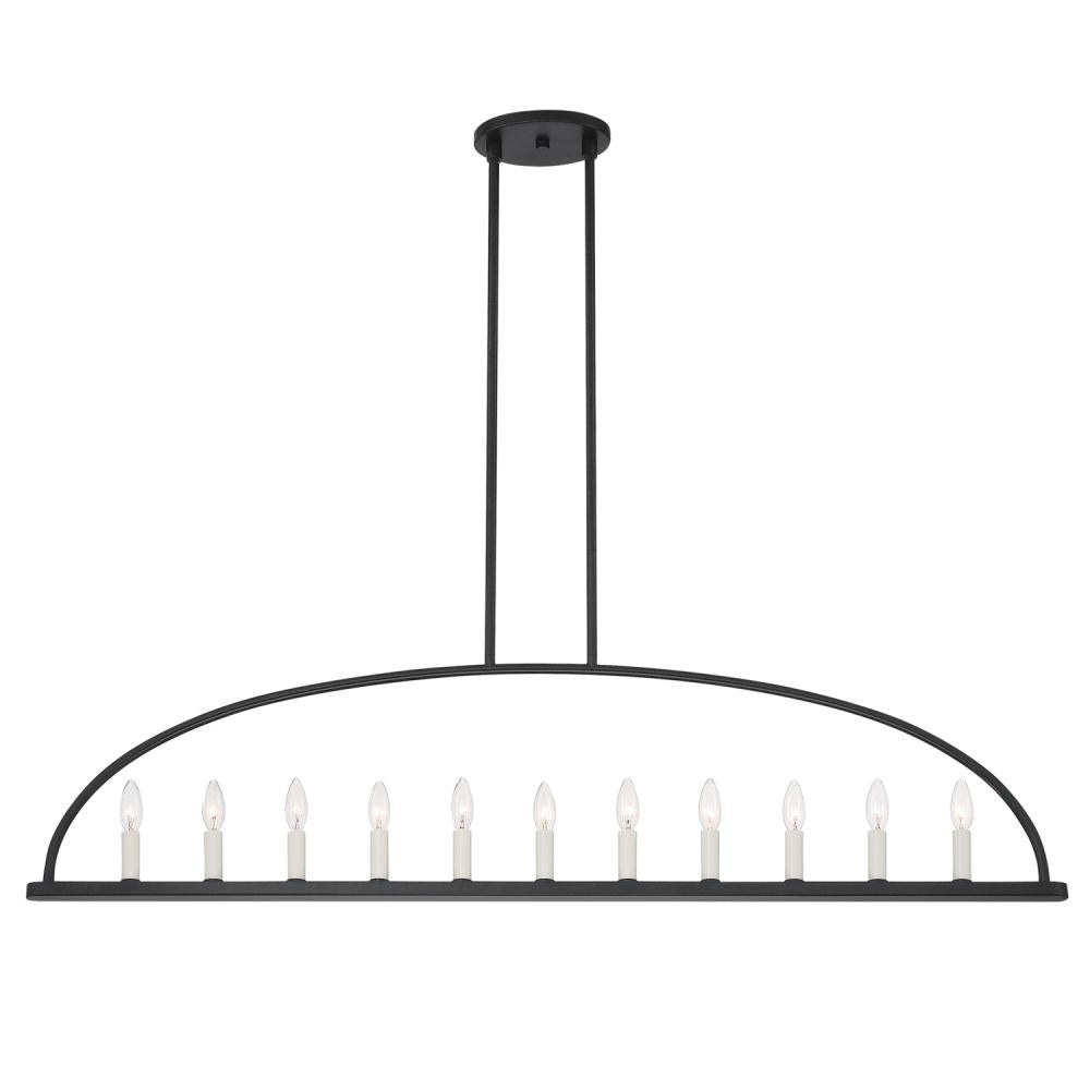 Abbott 11 Light Black Linear Chandelier