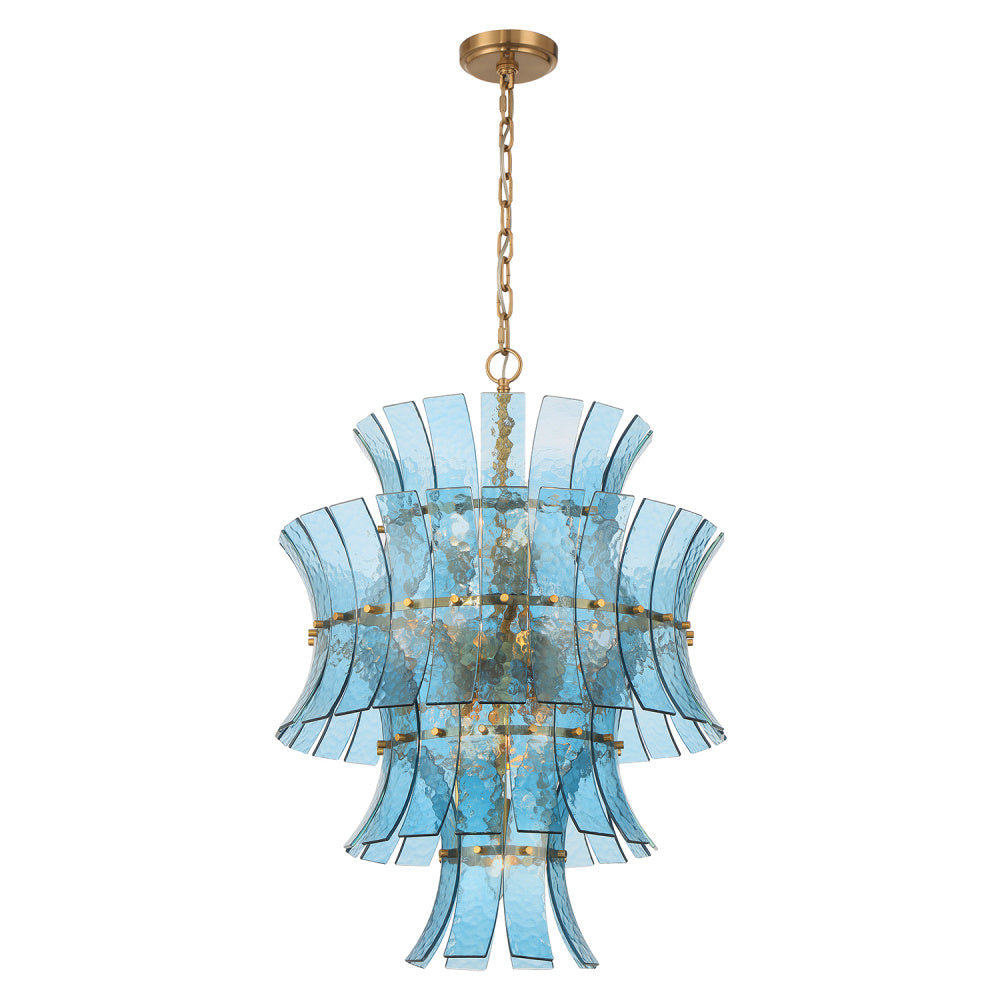 Abigail 13 Light Aged Brass Chandelier