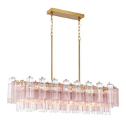 Addis 14 Light Aged Brass Linear Chandelier