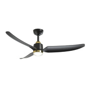 Hugo 52-in Brushed Gold/Matte Black with Light Kit Ceiling Fan