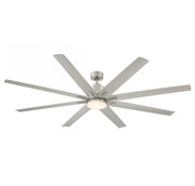 72" LED Outdoor Ceiling Fan in Brushed Nickel