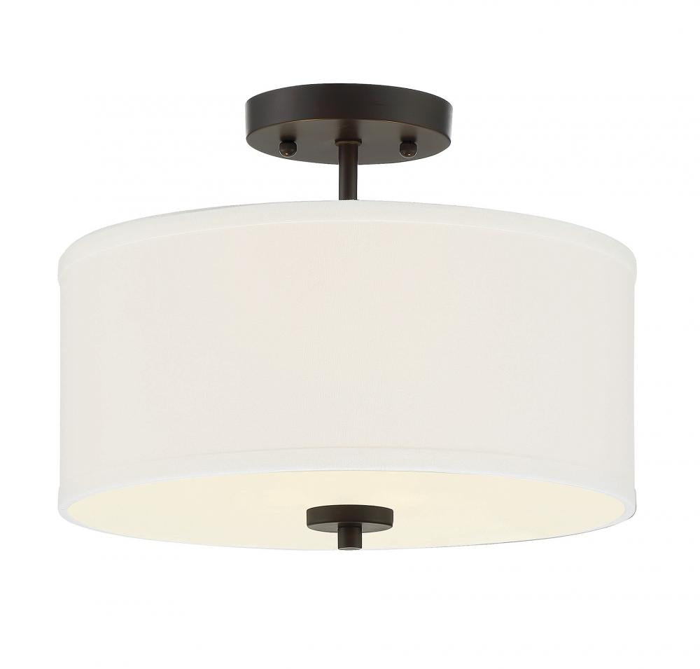 2-Light Ceiling Light in Oil Rubbed Bronze