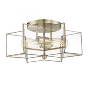 2-Light Ceiling Light in Natural Brass