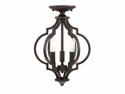 3-Light Convertible Semi-Flush or Pendant in Oil Rubbed Bronze
